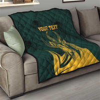 Personalized South Africa Springbok Quilt With Trendy Protea Flowers Patterns - Wonder Print Shop