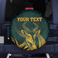 Personalized South Africa Springbok Spare Tire Cover With Trendy Protea Flowers Patterns - Wonder Print Shop
