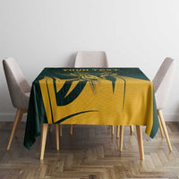 Personalized South Africa Springbok Tablecloth With Trendy Protea Flowers Patterns - Wonder Print Shop