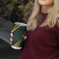 Personalized South Africa Springbok Tumbler Cup With Trendy Protea Flowers Patterns - Wonder Print Shop