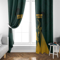 Personalized South Africa Springbok Window Curtain With Trendy Protea Flowers Patterns - Wonder Print Shop