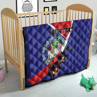 Personalized Belize Coat Of Arms Quilt With Black Orchid Flowers - Wonder Print Shop