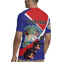 Personalized Belize Coat Of Arms Rugby Jersey With Black Orchid Flowers - Wonder Print Shop