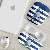 Greece Football AirPods Case Dolphin Mascot Grunge Style - Wonder Print Shop