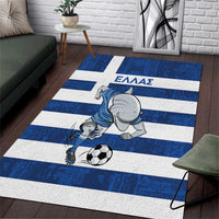 Greece Football Area Rug Dolphin Mascot Grunge Style - Wonder Print Shop