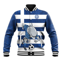 Greece Football Baseball Jacket Dolphin Mascot Grunge Style - Wonder Print Shop