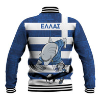 Greece Football Baseball Jacket Dolphin Mascot Grunge Style - Wonder Print Shop