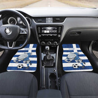 Greece Football Car Mats Dolphin Mascot Grunge Style - Wonder Print Shop