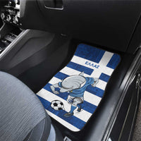 Greece Football Car Mats Dolphin Mascot Grunge Style - Wonder Print Shop