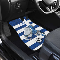 Greece Football Car Mats Dolphin Mascot Grunge Style - Wonder Print Shop
