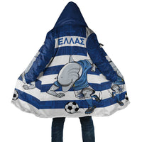 Greece Football Cloak Dolphin Mascot Grunge Style - Wonder Print Shop