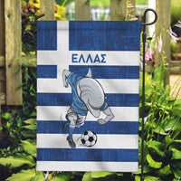 Greece Football Garden Flag Dolphin Mascot Grunge Style - Wonder Print Shop