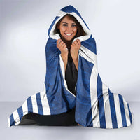 Greece Football Hooded Blanket Dolphin Mascot Grunge Style - Wonder Print Shop