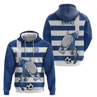 Greece Football Hoodie Dolphin Mascot Grunge Style - Wonder Print Shop