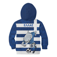 Greece Football Kid Hoodie Dolphin Mascot Grunge Style - Wonder Print Shop