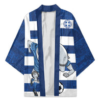 Greece Football Kimono Dolphin Mascot Grunge Style - Wonder Print Shop