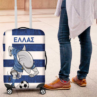 Greece Football Luggage Cover Dolphin Mascot Grunge Style - Wonder Print Shop