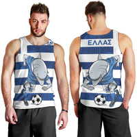 Greece Football Men Tank Top Dolphin Mascot Grunge Style - Wonder Print Shop