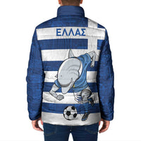 Greece Football Padded Jacket Dolphin Mascot Grunge Style - Wonder Print Shop