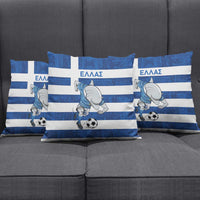 Greece Football Pillow Cover Dolphin Mascot Grunge Style - Wonder Print Shop