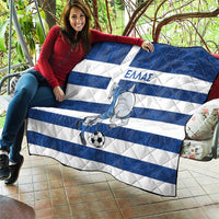 Greece Football Quilt Dolphin Mascot Grunge Style - Wonder Print Shop