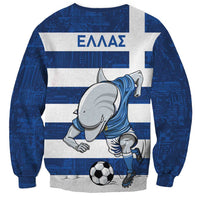 Greece Football Sweatshirt Dolphin Mascot Grunge Style - Wonder Print Shop