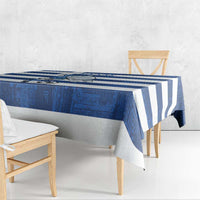 Greece Football Tablecloth Dolphin Mascot Grunge Style - Wonder Print Shop