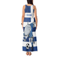 Greece Football Tank Maxi Dress Dolphin Mascot Grunge Style - Wonder Print Shop