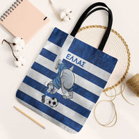 Greece Football Tote Bag Dolphin Mascot Grunge Style - Wonder Print Shop