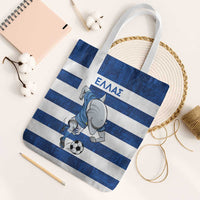 Greece Football Tote Bag Dolphin Mascot Grunge Style - Wonder Print Shop