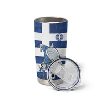 Greece Football Tumbler Cup Dolphin Mascot Grunge Style - Wonder Print Shop