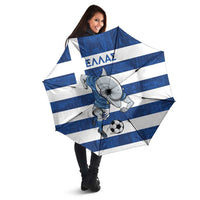 Greece Football Umbrella Dolphin Mascot Grunge Style - Wonder Print Shop