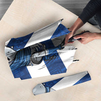 Greece Football Umbrella Dolphin Mascot Grunge Style - Wonder Print Shop