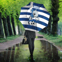Greece Football Umbrella Dolphin Mascot Grunge Style - Wonder Print Shop