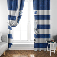 Greece Football Window Curtain Dolphin Mascot Grunge Style - Wonder Print Shop