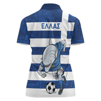 Greece Football Women Polo Shirt Dolphin Mascot Grunge Style - Wonder Print Shop