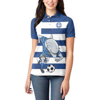 Greece Football Women Polo Shirt Dolphin Mascot Grunge Style - Wonder Print Shop