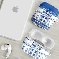 Personalized Christmas Greece Coat Of Arms AirPods Case Hellas Kala Christougena - Wonder Print Shop