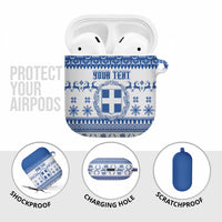 Personalized Christmas Greece Coat Of Arms AirPods Case Hellas Kala Christougena - Wonder Print Shop