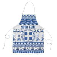 Personalized Christmas Greece Coat Of Arms Apron Hellas Kala Christougena - Wonder Print Shop