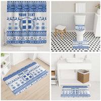 Personalized Christmas Greece Coat Of Arms Bathroom Set Hellas Kala Christougena - Wonder Print Shop