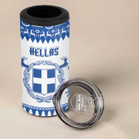 Personalized Christmas Greece Coat Of Arms 4 in 1 Can Cooler Tumbler Hellas Kala Christougena - Wonder Print Shop