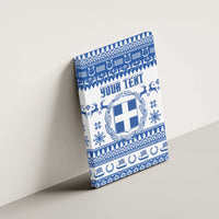 Personalized Christmas Greece Coat Of Arms Canvas Wall Art Hellas Kala Christougena - Wonder Print Shop