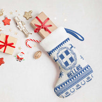 Personalized Christmas Greece Coat Of Arms Christmas Stocking Hellas Kala Christougena - Wonder Print Shop