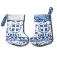 Personalized Christmas Greece Coat Of Arms Christmas Stocking Hellas Kala Christougena - Wonder Print Shop