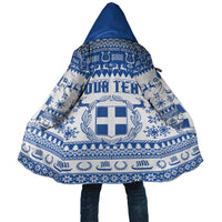 Personalized Christmas Greece Coat Of Arms Cloak Hellas Kala Christougena - Wonder Print Shop