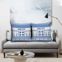 Personalized Christmas Greece Coat Of Arms Pillow Cover Hellas Kala Christougena - Wonder Print Shop