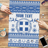 Personalized Christmas Greece Coat Of Arms Puzzle Hellas Kala Christougena - Wonder Print Shop