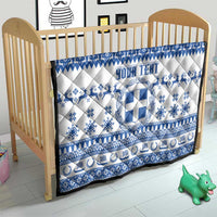 Personalized Christmas Greece Coat Of Arms Quilt Hellas Kala Christougena - Wonder Print Shop