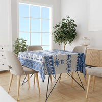 Personalized Christmas Greece Coat Of Arms Tablecloth Hellas Kala Christougena - Wonder Print Shop